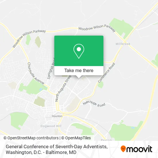 General Conference of Seventh-Day Adventists map