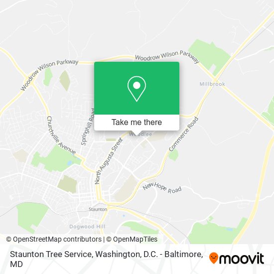 Staunton Tree Service map