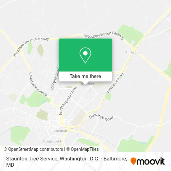 Staunton Tree Service map