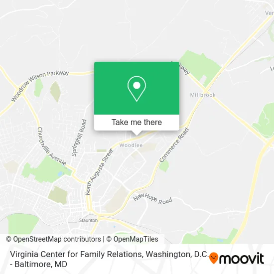Virginia Center for Family Relations map