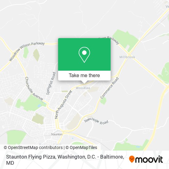 Staunton Flying Pizza map