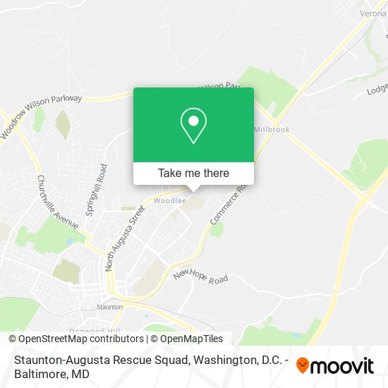 Staunton-Augusta Rescue Squad map