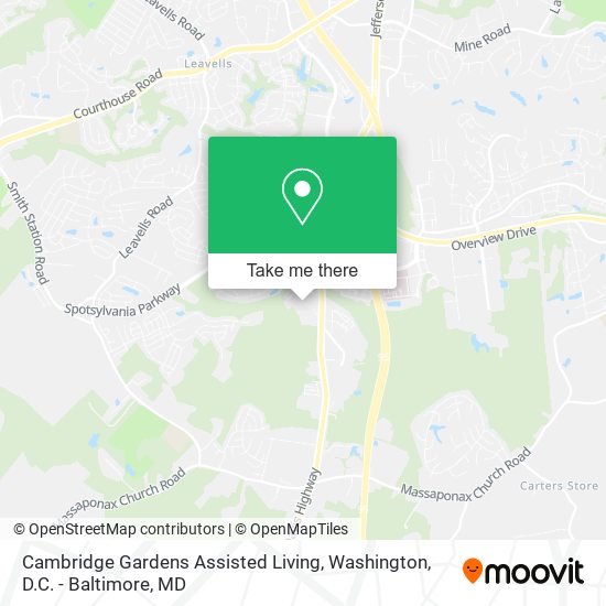 Cambridge Gardens Assisted Living map