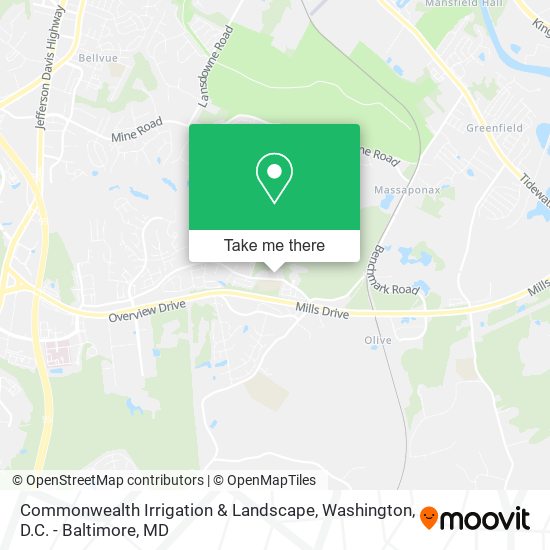 Mapa de Commonwealth Irrigation & Landscape