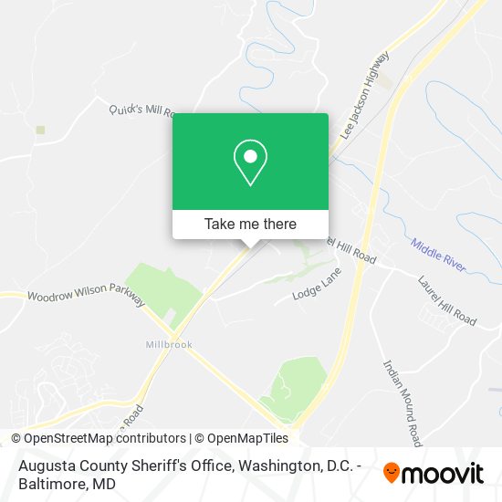 Augusta County Sheriff's Office map