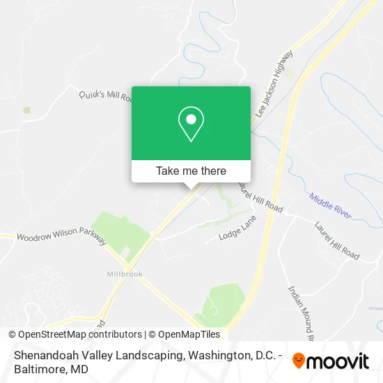 Shenandoah Valley Landscaping map