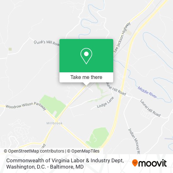Mapa de Commonwealth of Virginia Labor & Industry Dept
