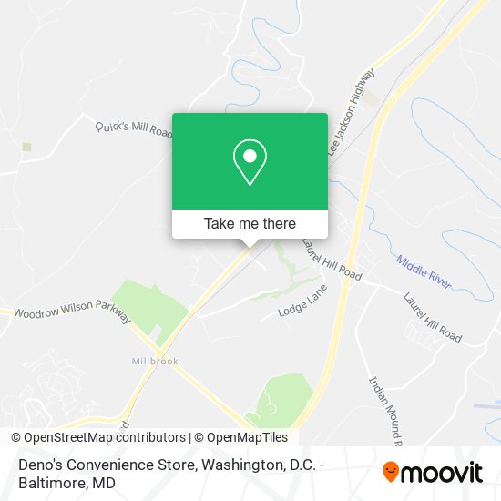 Mapa de Deno's Convenience Store