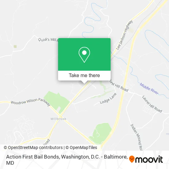 Action First Bail Bonds map