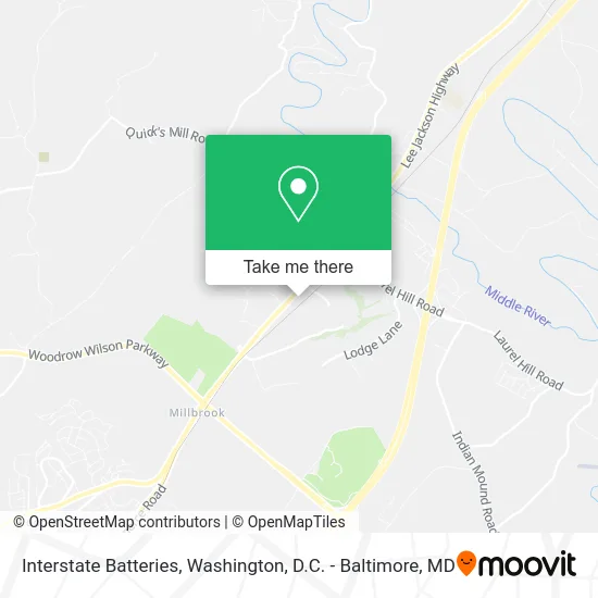 Interstate Batteries map