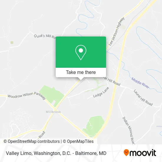 Valley Limo map
