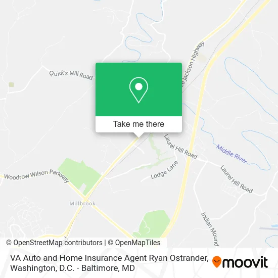 VA Auto and Home Insurance Agent Ryan Ostrander map