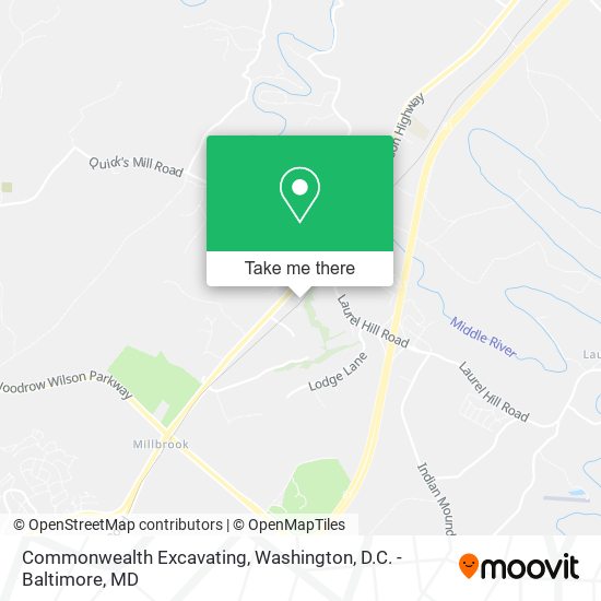 Commonwealth Excavating map
