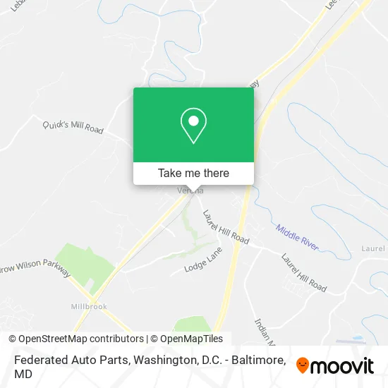 Federated Auto Parts map