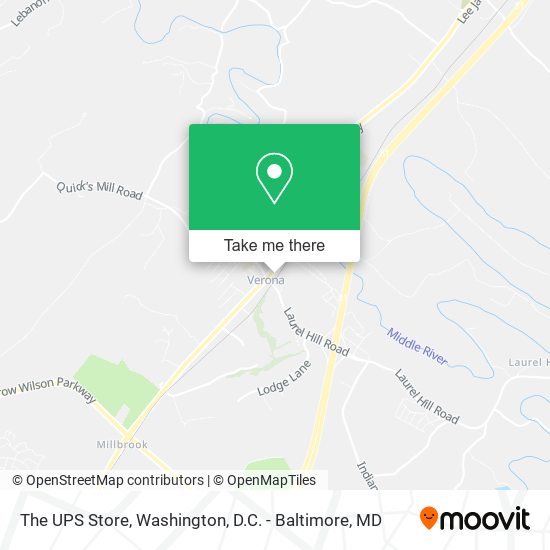 The UPS Store map