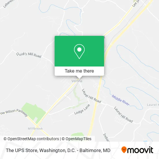 The UPS Store map