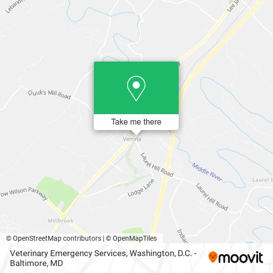 Veterinary Emergency Services map