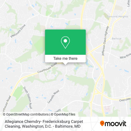 Allegiance Chemdry- Fredericksburg Carpet Cleaning map