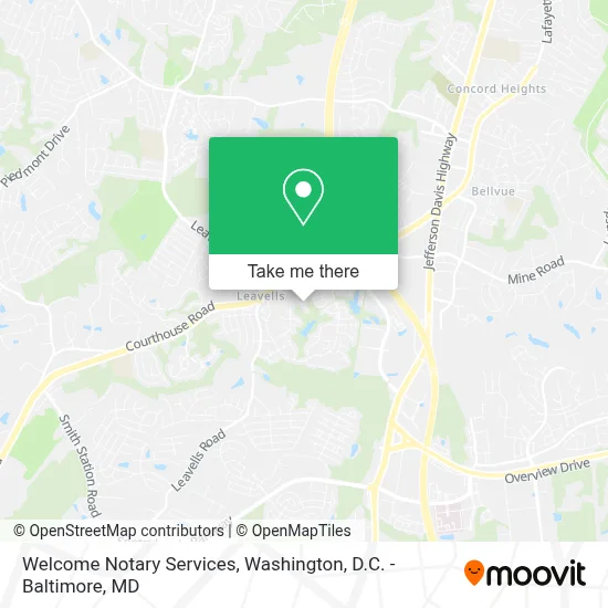 Welcome Notary Services map