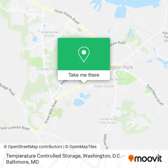 Mapa de Temperature Controlled Storage