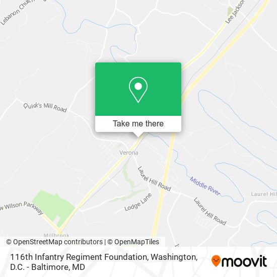 116th Infantry Regiment Foundation map