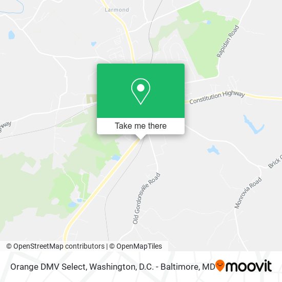 Orange DMV Select map