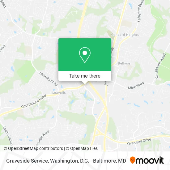 Graveside Service map