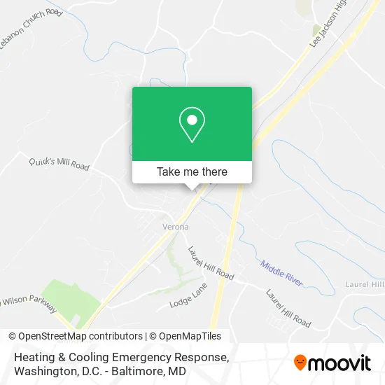 Heating & Cooling Emergency Response map