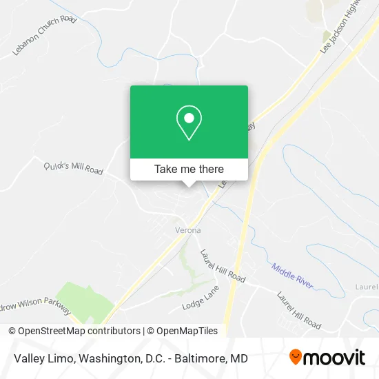 Valley Limo map