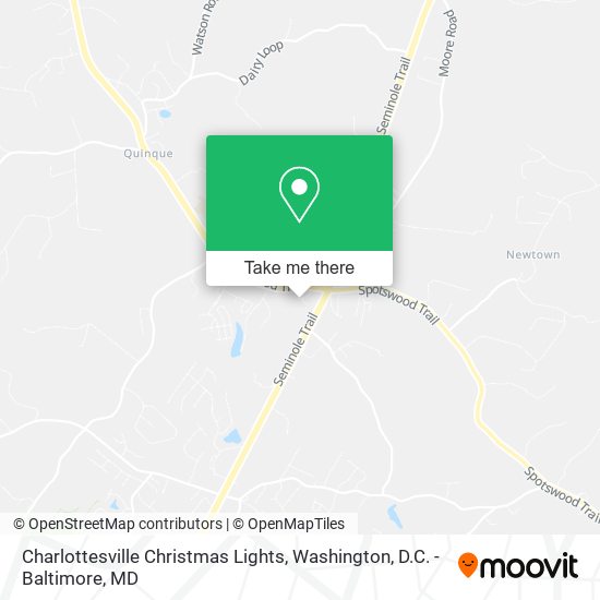 Charlottesville Christmas Lights map