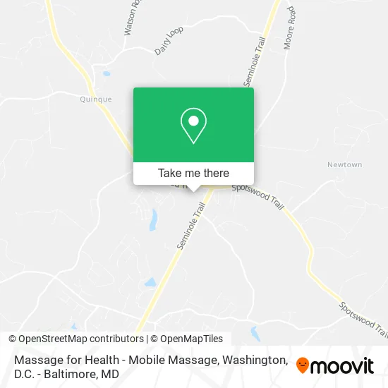 Massage for Health - Mobile Massage map