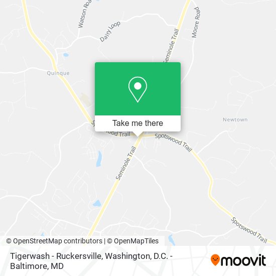 Tigerwash - Ruckersville map