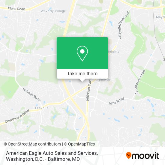 American Eagle Auto Sales and Services map