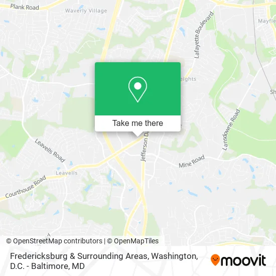 Fredericksburg & Surrounding Areas map
