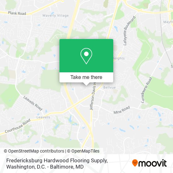 Fredericksburg Hardwood Flooring Supply map
