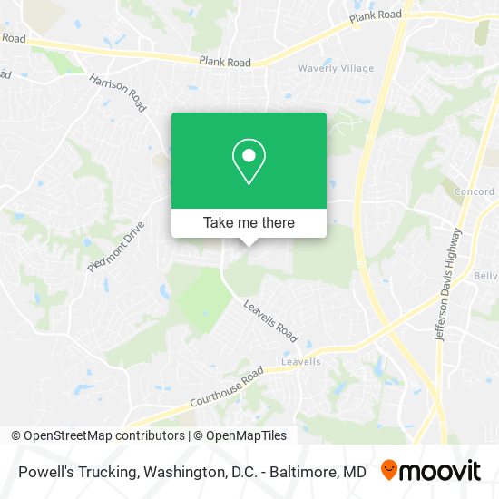 Powell's Trucking map