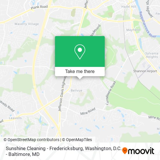 Sunshine Cleaning - Fredericksburg map
