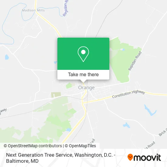 Next Generation Tree Service map