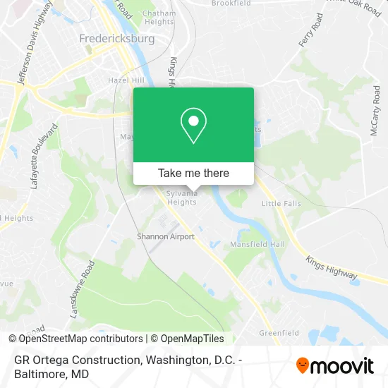 GR Ortega Construction map