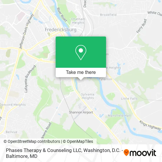 Mapa de Phases Therapy & Counseling LLC
