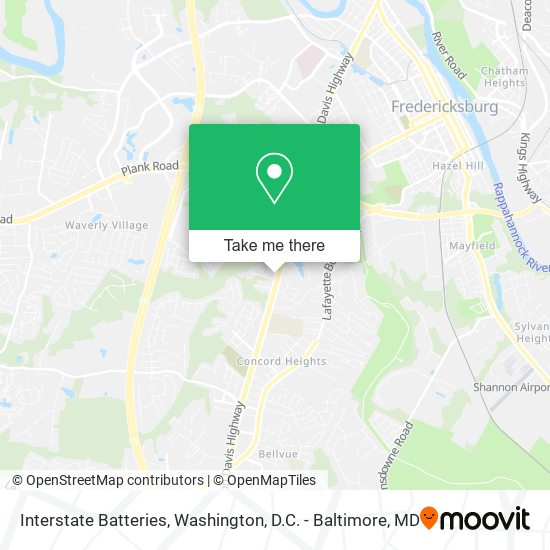 Interstate Batteries map