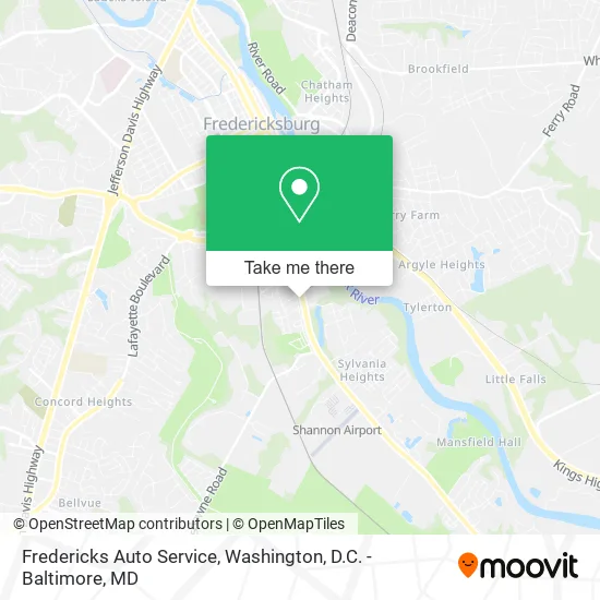 Fredericks Auto Service map