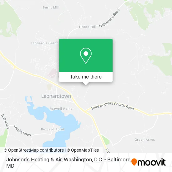 Johnson's Heating & Air map