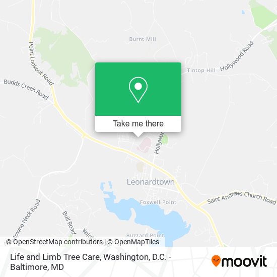 Life and Limb Tree Care map