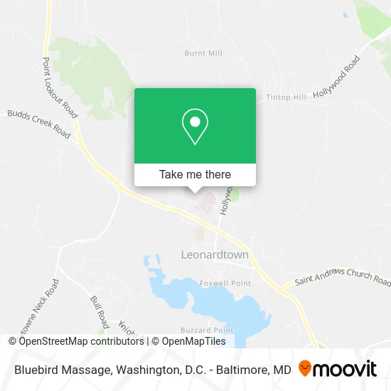 Bluebird Massage map