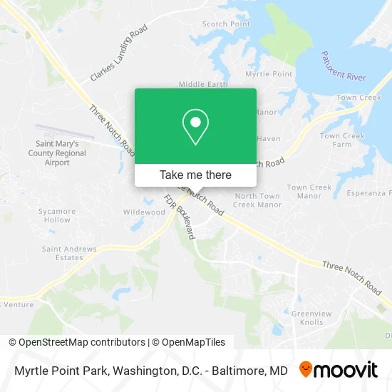 Myrtle Point Park map