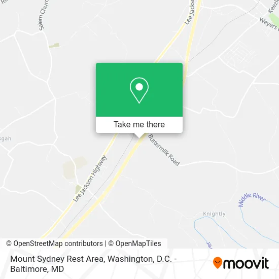 Mount Sydney Rest Area map