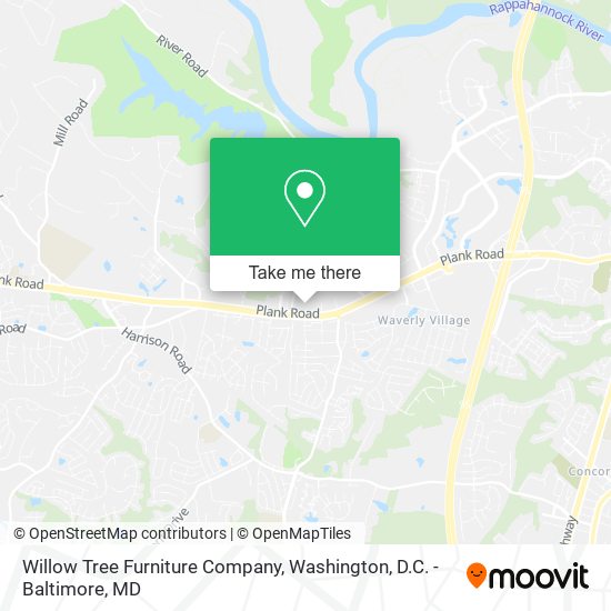 Mapa de Willow Tree Furniture Company