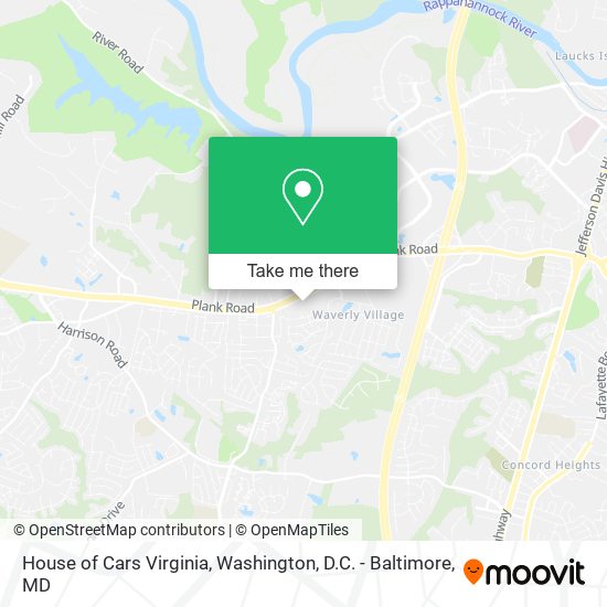 Mapa de House of Cars Virginia