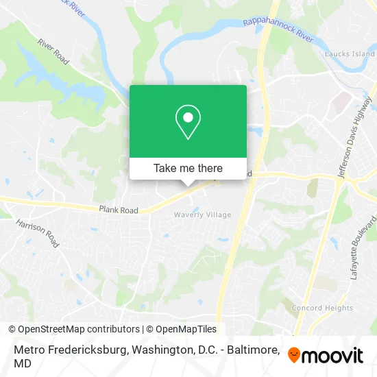Metro Fredericksburg map